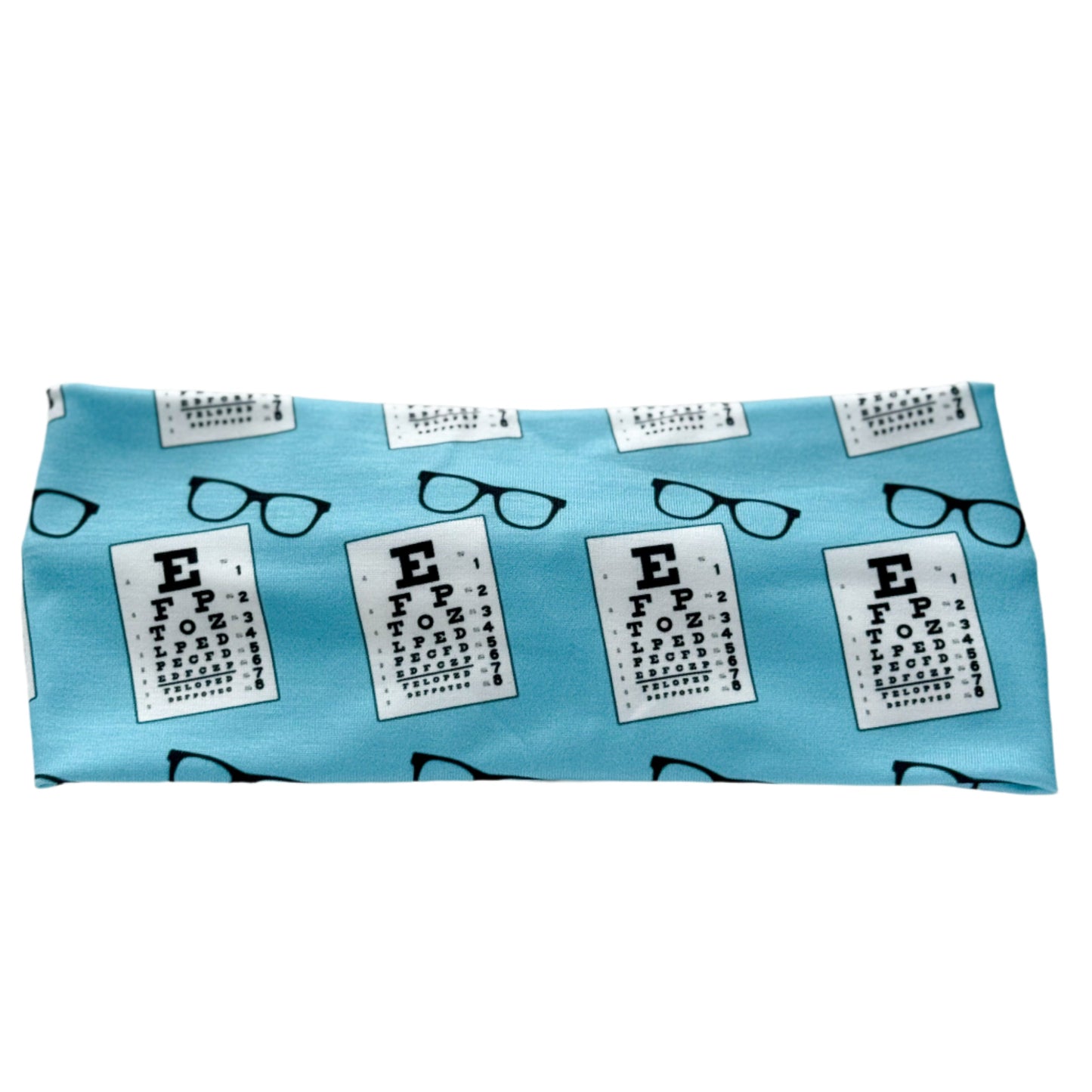 Blue Eye Chart Twist Headband – Optometry & Eye Care Hair Accessory for Professionals Headband Studio