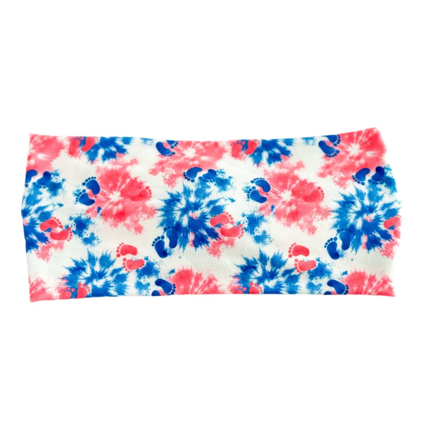 Tie-Dye Newborn Feet Twist Headband – Soft, Non-Slip Hair Accessory for Labor & Delivery Nurses and Moms Headband Studio