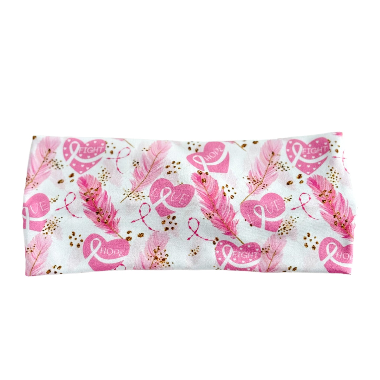 Hope & Fight Pink Ribbon Headband – Breast Cancer Awareness Twist Hair Accessory Headband Studio