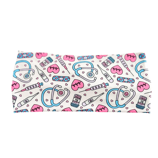 Pink Nurse Twist Headband Headband Studio