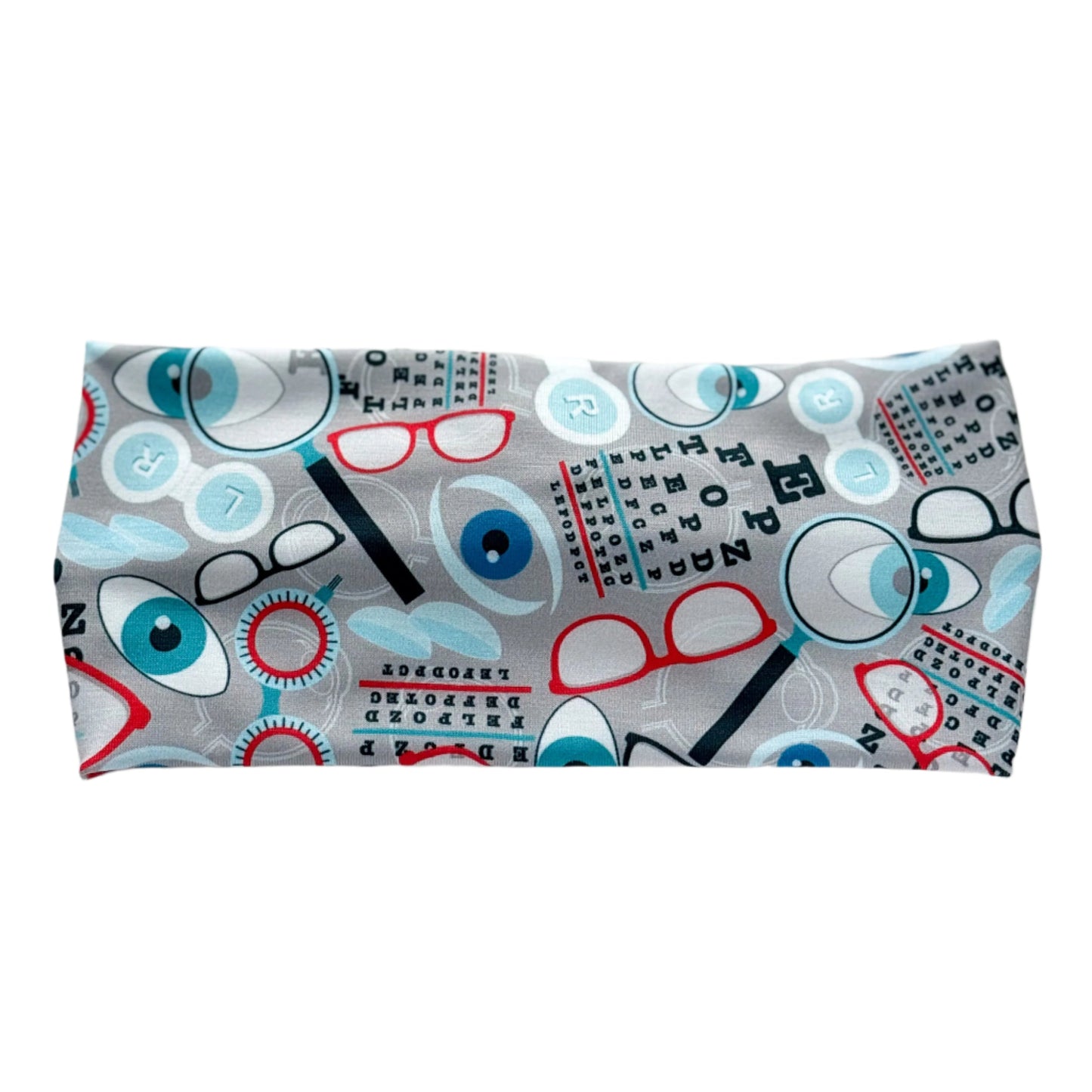 Gray Clear Vision Twist Headband – Optometry & Eye Care Hair Accessory for Professionals Headband Studio