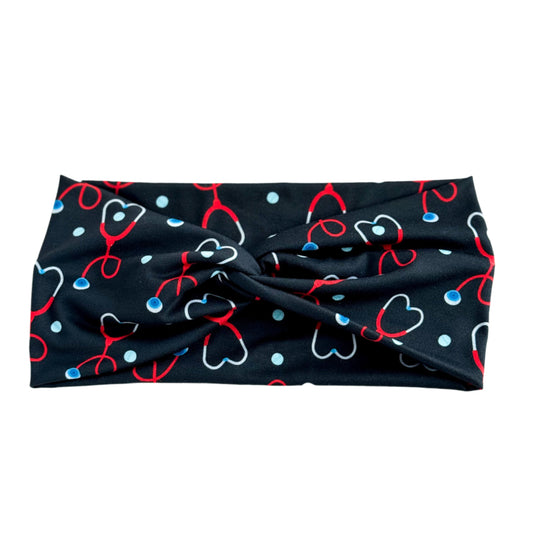 Stethoscope Heart Twist Headband Headband Studio