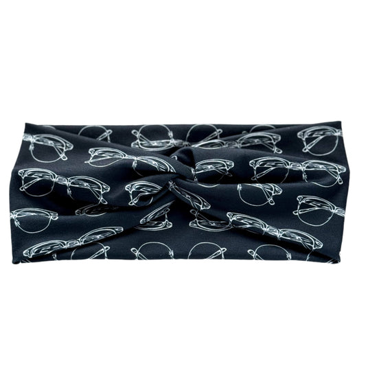 Black Eyeglasses Twist Headband – Soft Non-Slip Hair Accessory for Eye Care Professionals & Optical Staff Headband Studio