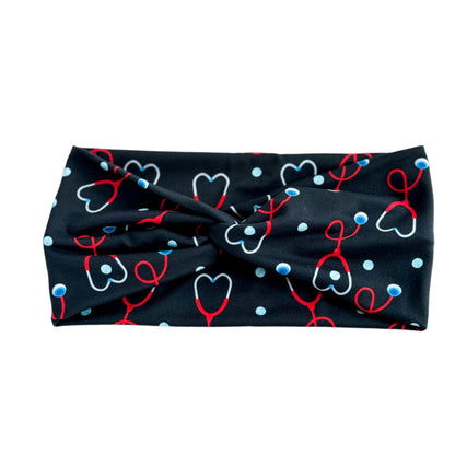 Stethoscope Heart Twist Headband Headband Studio