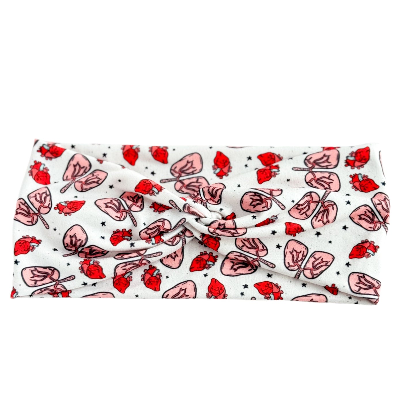 Lungs & Hearts Twist Headband for Healthcare Workers Headband Studio