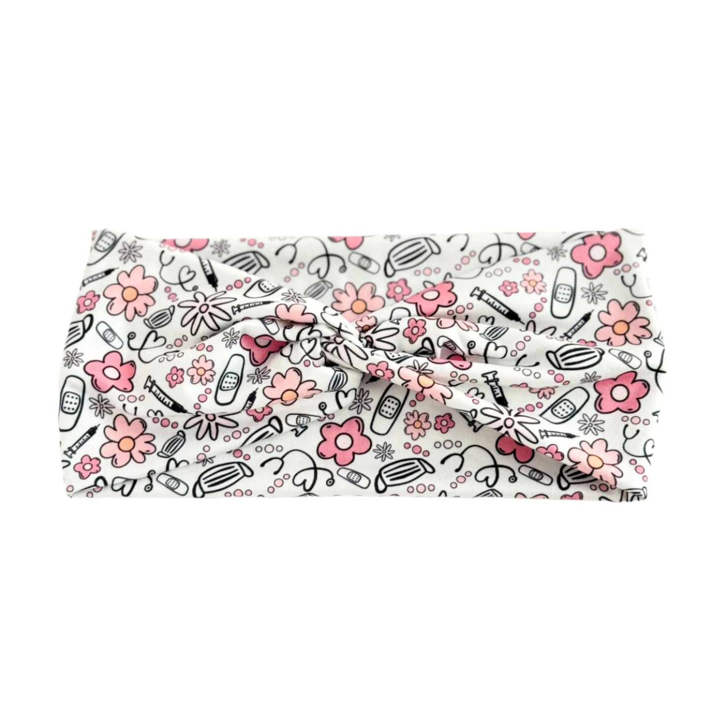Medical Flowers Twist Headband Headband Studio