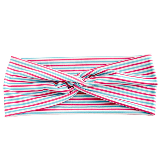 Hospital Stripes Twist Headband Headband Studio