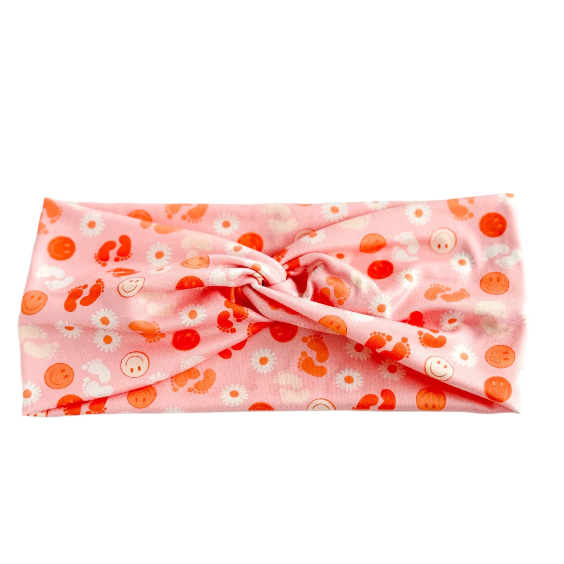 Pink Baby Feet Twist Headband Headband Studio